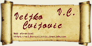 Veljko Cvijović vizit kartica